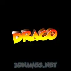 draco in Black Background style - 3D name wallpaper