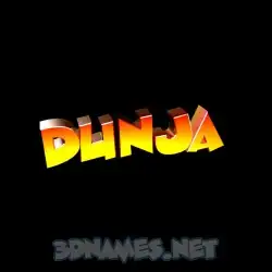 dunja in Black Background style - 3D name wallpaper