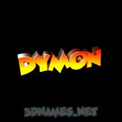 dymon in Black Background style - 3D name wallpaper