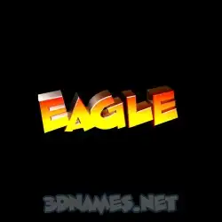 eagle in Black Background style - 3D name wallpaper