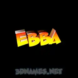 ebba in Black Background style - 3D name wallpaper