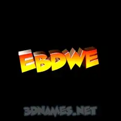 ebdwe in Black Background style - 3D name wallpaper