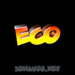 eco in Black Background style - 3D name wallpaper