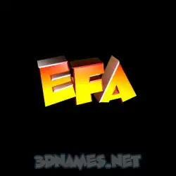 efa in Black Background style - 3D name wallpaper