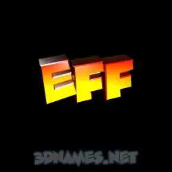 eff in Black Background style - 3D name wallpaper