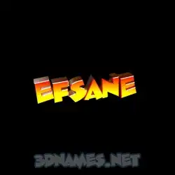 efsane in Black Background style - 3D name wallpaper