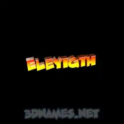 eleyigth in Black Background style - 3D name wallpaper