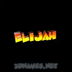 elijah in Black Background style - 3D name wallpaper