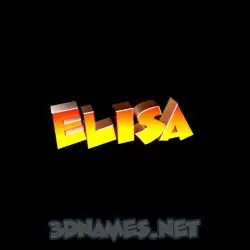elisa in Black Background style - 3D name wallpaper