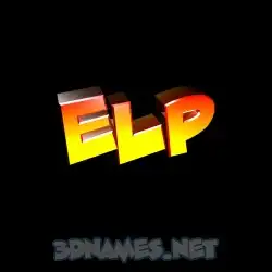 elp in Black Background style - 3D name wallpaper