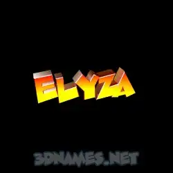 elyza in Black Background style - 3D name wallpaper