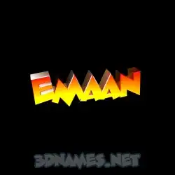emaan in Black Background style - 3D name wallpaper