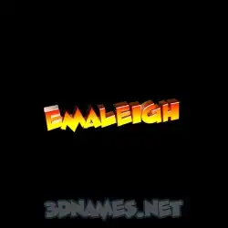 emaleigh in Black Background style - 3D name wallpaper