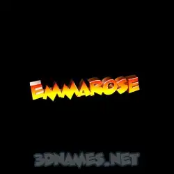 emmarose in Black Background style - 3D name wallpaper