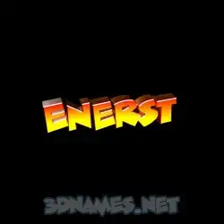 enerst in Black Background style - 3D name wallpaper