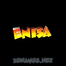 enisa in Black Background style - 3D name wallpaper
