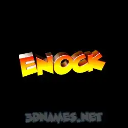 enock in Black Background style - 3D name wallpaper
