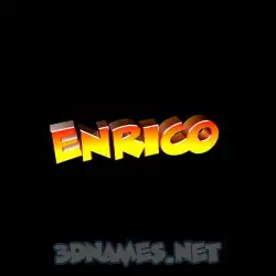 enrico in Black Background style - 3D name wallpaper