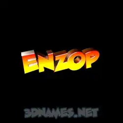 enzop in Black Background style - 3D name wallpaper