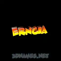 erncia in Black Background style - 3D name wallpaper