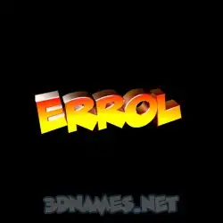 errol in Black Background style - 3D name wallpaper