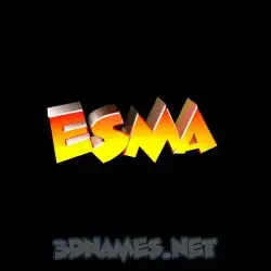 esma in Black Background style - 3D name wallpaper