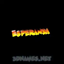 esperansa in Black Background style - 3D name wallpaper