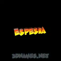 espesia in Black Background style - 3D name wallpaper