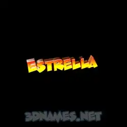 estrella in Black Background style - 3D name wallpaper