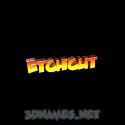 etchcut in Black Background style - 3D name wallpaper