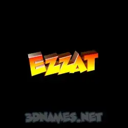 ezzat in Black Background style - 3D name wallpaper