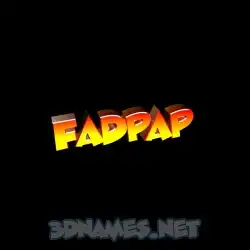 fadpap in Black Background style - 3D name wallpaper