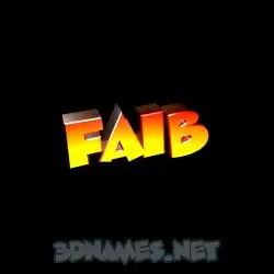 faib in Black Background style - 3D name wallpaper