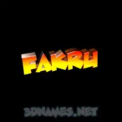 fakru in Black Background style - 3D name wallpaper