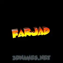 farjad in Black Background style - 3D name wallpaper