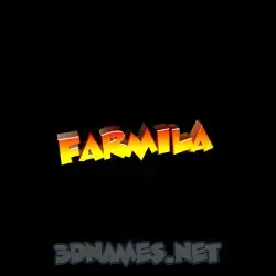 farmila in Black Background style - 3D name wallpaper