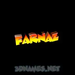 farnaz in Black Background style - 3D name wallpaper