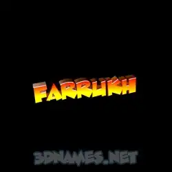 farrukh in Black Background style - 3D name wallpaper