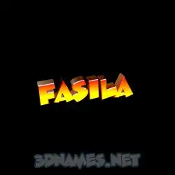fasila in Black Background style - 3D name wallpaper