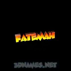 fatemah in Black Background style - 3D name wallpaper