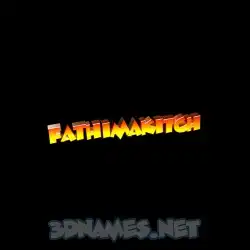 fathimakitch in Black Background style - 3D name wallpaper