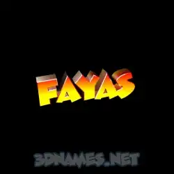 fayas in Black Background style - 3D name wallpaper