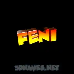 feni in Black Background style - 3D name wallpaper