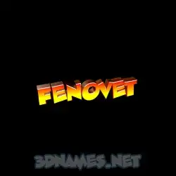 fenovet in Black Background style - 3D name wallpaper