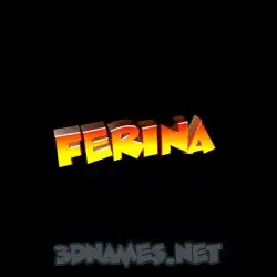 ferina in Black Background style - 3D name wallpaper