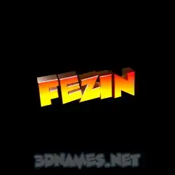 fezin in Black Background style - 3D name wallpaper