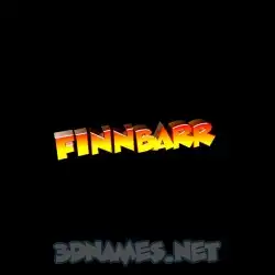 finnbarr in Black Background style - 3D name wallpaper