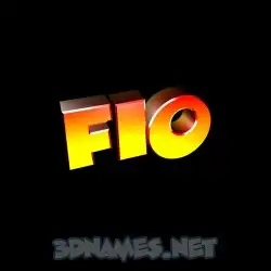 fio in Black Background style - 3D name wallpaper