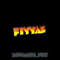 fiyyaz in Black Background style - 3D name wallpaper