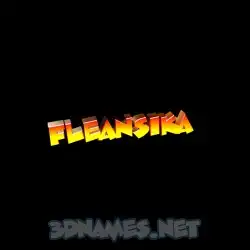 fleansika in Black Background style - 3D name wallpaper